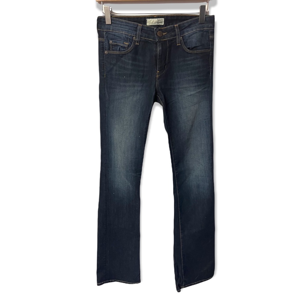 David Kahn “The Reflex” “ Brenda Skinny Boot” low rise dark wash stretch denim